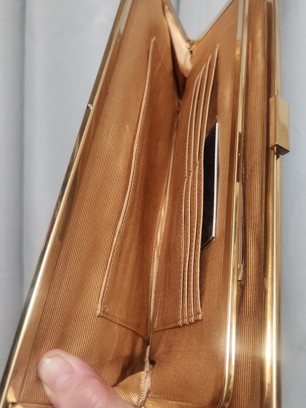 HOBO Brown Snakeskin-Print Clutch with Gold Accents - Picture 7 of 10
